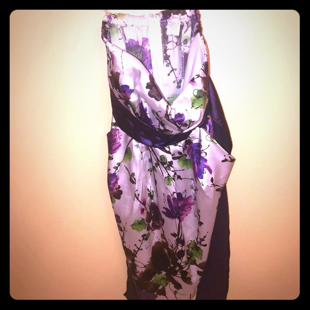 Satin Floral Dress